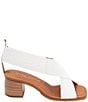 Color:White - Image 2 - Naira Stretch Raffia Featherweight Heeled Sandals