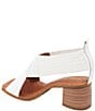 Color:White - Image 4 - Naira Stretch Raffia Featherweight Heeled Sandals