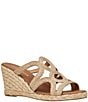 Andre Assous Neena Raffia Espadrille Wedge Slide Sandals - Image 1