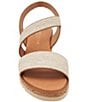 Color:Beige - Image 5 - Nevada Linen Wedge Sandals