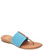 Color:Turquoise - Image 1 - Nice Demi Wedge T-Strap Sandals
