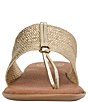 Andre Assous Nice Woven Metallic Stretch Raffia Thong Flat Sandals - Image 5
