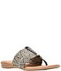Andre Assous Nice Woven Stretch Raffia Thong Flat Sandals - Image 1
