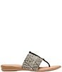 Andre Assous Nice Woven Stretch Raffia Thong Flat Sandals - Image 2