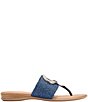 Andre Assous Nixi Stretch Raffia Ornamented Thong Sandals - Image 4