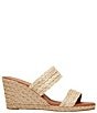 Color:Beige - Image 2 - Nolita Braided Raffia Espadrille Wedge Slide Sandals