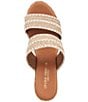 Color:Natural/White - Image 6 - Nolita Raffia Stripe Espadrille Wedge Sandals