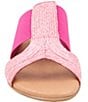 Andre Assous Noor Raffia Elastic Slides, Fuchsia - Image 5