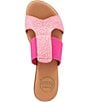 Andre Assous Noor Raffia Elastic Slides, Fuchsia - Image 6