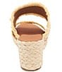 Color:Beige - Image 3 - Nori Raffia Espadrille Wedge Sandals