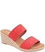 Color:Red - Image 1 - Nori Stretch Raffia Espadrille Sandals