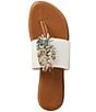 Color:White/Metal - Image 6 - Novalee Featherweights™ Elastic Leather Fringe Thong Sandals