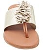 Color:Platino - Image 5 - Novalee Metallic Fringe Thong Sandals