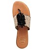 Color:Black/Beige - Image 6 - Novalee Raffia Fringe Detail Demi Wedge Sandals