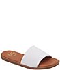 Color:White - Image 1 - Paloma Leather Slip-On Slide Sandals