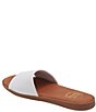 Color:White - Image 4 - Paloma Leather Slip-On Slide Sandals