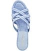 Color:Sky Blue - Image 6 - Polina Raffia Slide Sandals