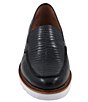 Color:Black - Image 5 - Philipa Lizard Embossed Leather Lug Sole Loafers