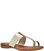 Andrea Assous Neo Metallic Elastic Toe Ring Thong Sandals - Image 1