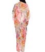 Color:Zuli Print - Image 2 - Adi Print Kimono Sleeve V-Neck Mesh Caftan Swim Cover-Up