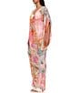 Color:Zuli Print - Image 3 - Adi Print Kimono Sleeve V-Neck Mesh Caftan Swim Cover-Up