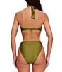 Color:Emerald - Image 2 - Nayo Halter Cut-Out One Piece Swimsuit
