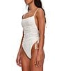 Color:Limestone - Image 3 - Reco Ruched One Piece Swimsuit