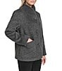 Andrew Marc Sport Andrew Marc Piper Wool Blend Stand Collar Patch Pocket Button Front Jacket, Color:Shale - Image 3