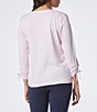 Color:Baby Pink - Image 2 - 3/4 Cinched Sleeve Tee