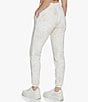 Color:Ivory - Image 2 - Burnout Velour Wide Elastic Drawstring Waist Pull-On Coordinating Joggers