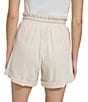 Andrew Marc Sport Gauzy Woven Roll Cuff Shorts, Color:Sand - Image 2