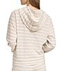 Color:Oatmeal Combo - Image 2 - Heritage Stripe Lace Front Hoodie