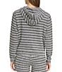 Color:Black/White - Image 2 - Heritage Stripe Lace Front Hoodie