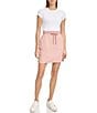 Color:Rose - Image 3 - High Rise Linen Blend Twill Skirt