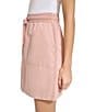Color:Rose - Image 5 - High Rise Linen Blend Twill Skirt