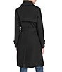 Andrew Marc Sport Lawley Wool Blend Point Collar Belted Zip Front Trench Coat, Color:Black - Image 2