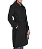 Andrew Marc Sport Lawley Wool Blend Point Collar Belted Zip Front Trench Coat, Color:Black - Image 3