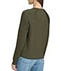 Color:Forest Green - Image 2 - Long Sleeve Quarter Zip Crew Neck Coordinating Scuba Pullover