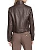 Andrew Marc Sport Mikel Racer Stand Collar Zip Front Leather Jacket, Color:Chestnut - Image 2