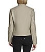 Andrew Marc Sport Rowan Leather Collared Racer Jacket, Color:Stone - Image 2