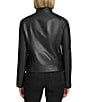 Andrew Marc Sport Rowan Leather Collared Racer Jacket, Color:Black - Image 3