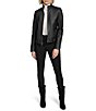 Andrew Marc Rowan Leather Collared Racer Jacket - Image 5