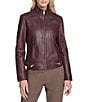 Andrew Marc Rowan Leather Collared Racer Jacket - Image 6