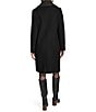 Andrew Marc Sport Sloane Texture Wool Blend Chunky Heather Rib Collar Button Front Coat, Color:Black - Image 2
