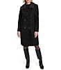 Andrew Marc Sport Sloane Texture Wool Blend Chunky Heather Rib Collar Button Front Coat, Color:Black - Image 4