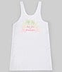 Color:White - Image 1 - Big Girls 7-16 Palm Tree/Sunshine Graphic Coverup