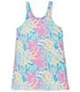 Color:Blue Multi - Image 1 - Big Girls 7-16 Sleeveless Palm Hideaway Coverup