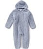Angel Dear Baby Boys Long Sleeve Chenille Hooded Romper - Image 1