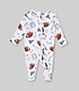Angel Dear Baby Boys Touchdown Time 2 Way Zip Footie, Color:Navy - Image 1