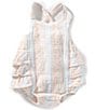 Angel Dear Baby Girls Ogee Floral Sunsuit Romper, Color:Multi - Image 1